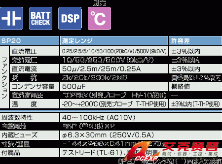 SP20指針式萬用表|日本三和Sanwa模擬式萬用表SP-20