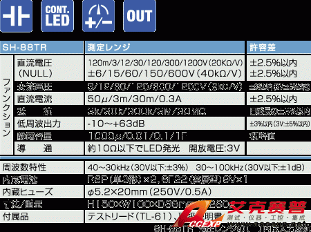 SH-88TR指針式萬(wàn)用表|日本三和Sanwa模擬式萬(wàn)用表SH88TR