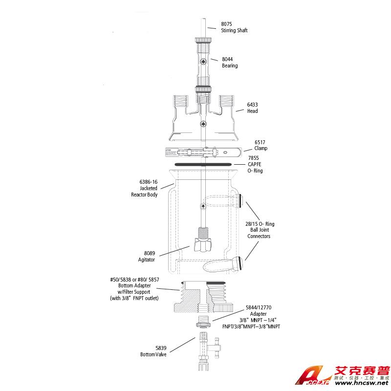 JULABO優(yōu)萊博 2000ml 夾套壓力過濾釜，CRS6386-120