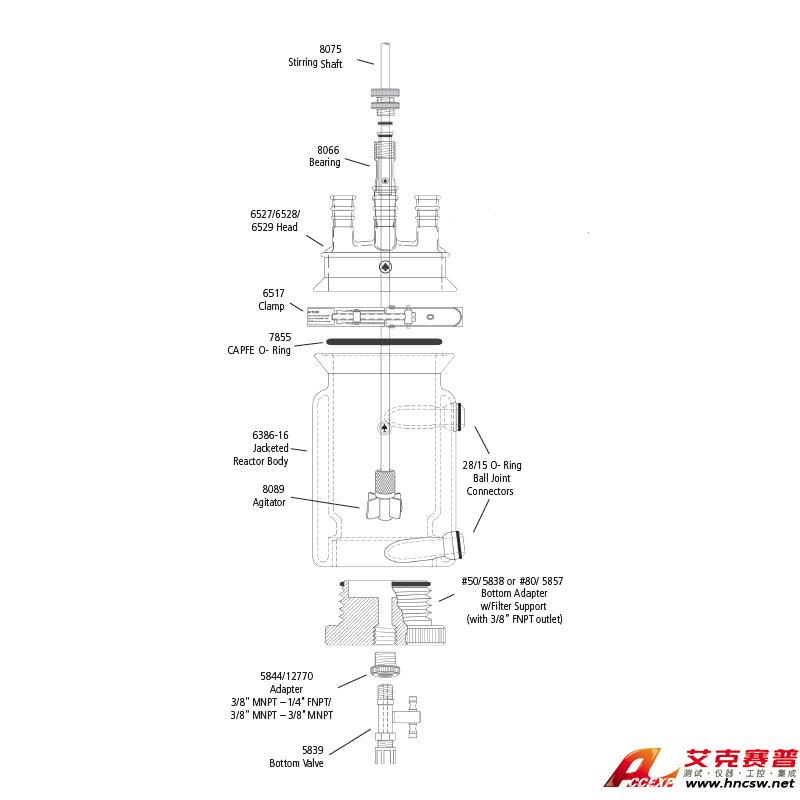 JULABO優(yōu)萊博 150ml 夾套過濾釜，CRS6386-40