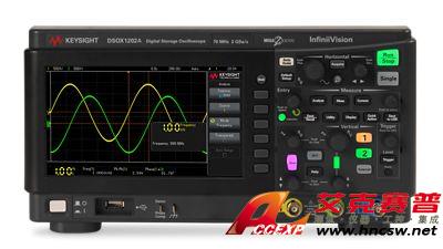 keysight是德 DSOX1202A 示波器：70/100/200 MHz，2 個模擬通道N